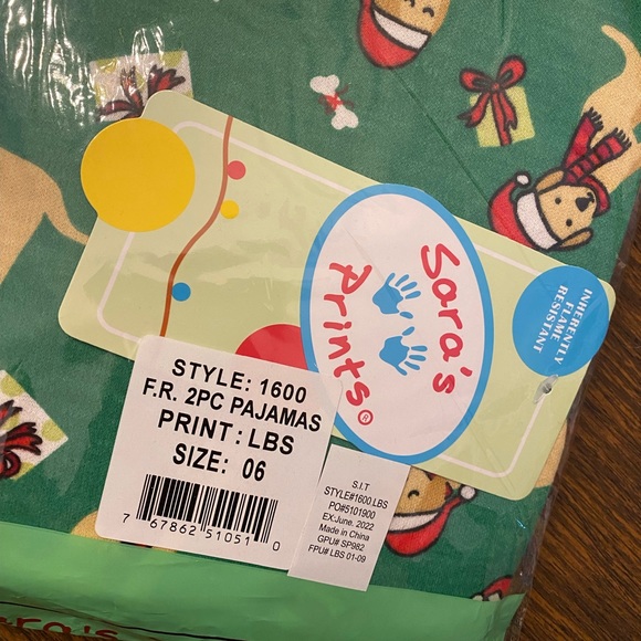 NWT Sara’s Print Super Soft Classic Kids Pajama Set - Size 6 - Picture 3 of 4